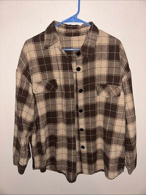 (FREE when bundled) Plaid brown jacket